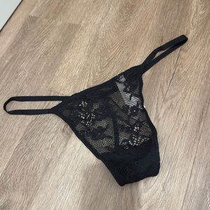 Victoria's Secret Elegant Black Lace Panty